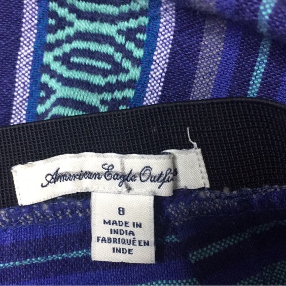 American Eagle mini skirt zipper back elastic high waist - Picture 6 of 7